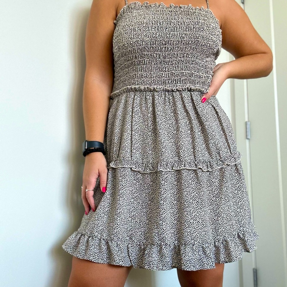 B&W leopard printed summer dress